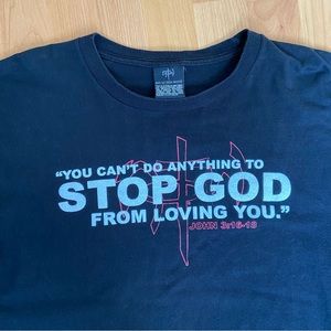 Vintage Not Of This World John 3:16-18 God Loves You T-Shirt Size Large
